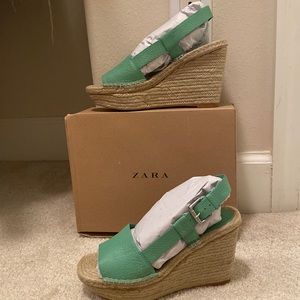 Teal wedges from Zara